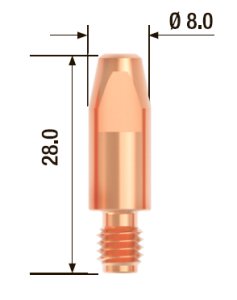 FUBAG Контактный наконечник M6х28 мм ECU D=1.0 мм (10 шт.) в Благовещенске фото