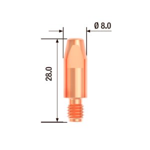 FUBAG Контактный наконечник M6х28 мм ECU D=0.9 мм (25 шт.) в Благовещенске фото