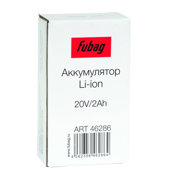 Аккумуляторная батарея FLI5S1P1202 Li-ion к бензиновым газонокосилкам FUBAG с электростартером и минирайдеру (20V/2Ah) в Благовещенске фото