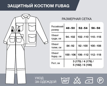 Защитный костюм Fubag размер 48-50 рост 3 в Благовещенске фото