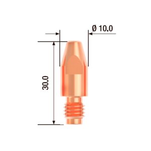 FUBAG Контактный наконечник M8х30 мм ECU D=1.4 мм (10 шт.) в Благовещенске фото