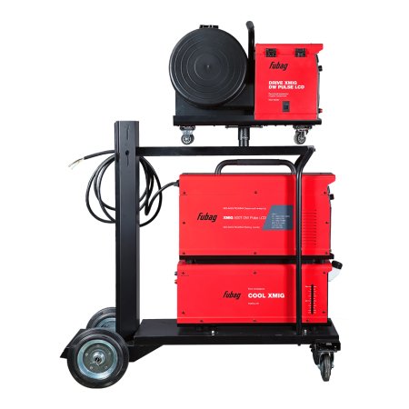 Полуавтомат сварочный FUBAG XMIG 500T DW PULSE  + подающий механизм DRIVE XMIG DW PULSE  + горелка FB 550W 3m  + блок жидкостного охлаждения Cool XMIG  + шланг-пакет 5 метров 95 мм2 14 pol с жидкостным охлаждением + тележка XM в Благовещенске фото